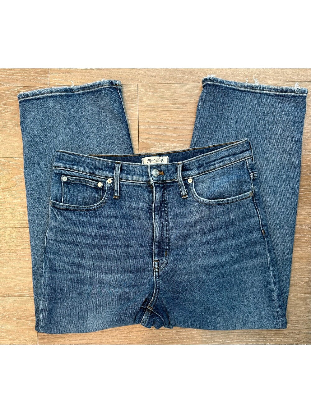 Madewell Slim Wide-Leg Crop Jeans Size 30 - Picture 3 of 9